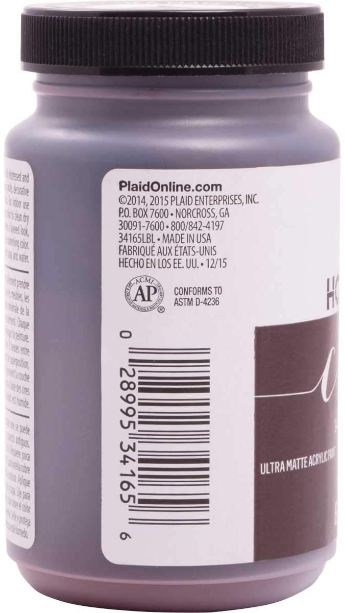 Plaid:Craft Folkart Home Decor Chalk Paint 8 Oz-Java, Brown, 236 ml (Pack of 1) - Image 3