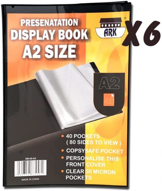 A2 Black Presentation Display Book by Ark (6 x 40 Pockets (Save 20%))