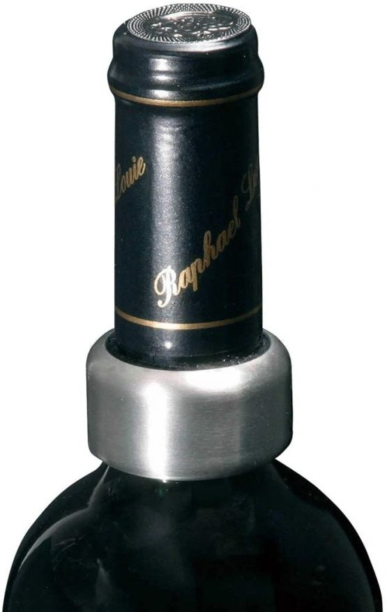BarCraft KCBCCOLLARCD Wine Drip Ring, Velvet Lined, Stainless Steel, 4 cm - Image 3