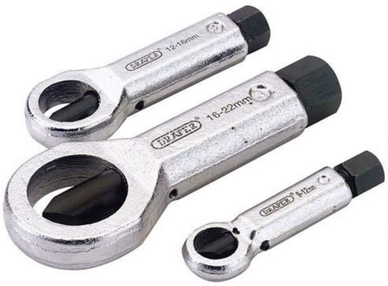 Draper 55108 Nut Splitter, 9mm-22mm Capacity, 3 Pieces