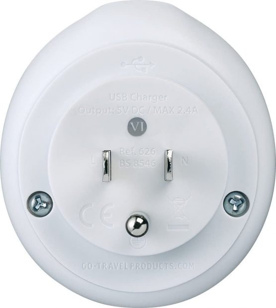 Go Travel Earthed UK to USA Compact American Adaptor inc USB (Adapter Ref 626) - Image 4
