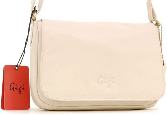 GIGI - Women's Leather Flap Over Cross Body Handbag - Organiser Shoulder Bag with Long Adjustable Strap - OTHELLO 14578 - Image 4
