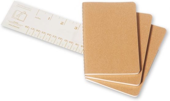 Moleskine Cahier Journal, Set 3 Notebooks with Plain Pages, Cardboard Cover with Visible Cotton Stiching, Colour Kraft Brown, Pocket 9 x 14 cm, 64 Pages - Image 4