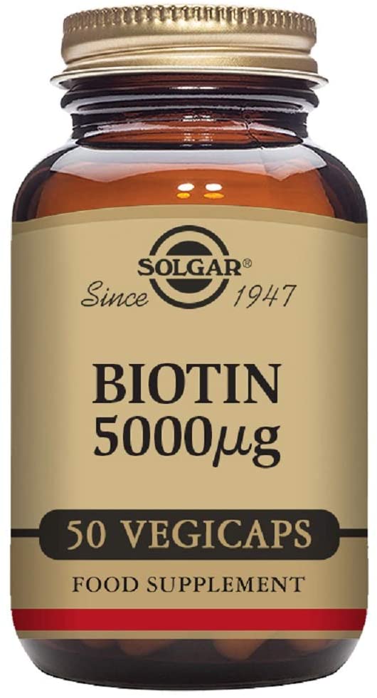 Solgar Biotin 5000 mcg Vegetable Capsules, High Strength Formula, Supports Hair Growth, Glowing Skin, Energy & Vitality - Image 3
