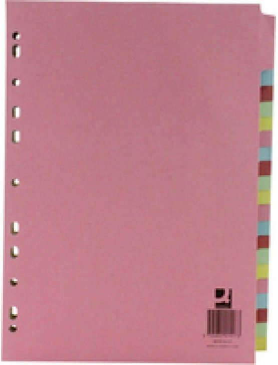 Q Connect A4 20 Part Subject Divider,Multicolour