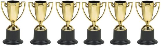 amscan International Trophy, Pack of 6