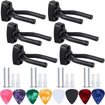 Anpro 6 Packs Guitar Hanger Hook, Guitar Wall Mount Bracket Holder, Guitar Wall Hangers for Acoustic Guitar, Bass, Mandolin, Banjo, Ukulele