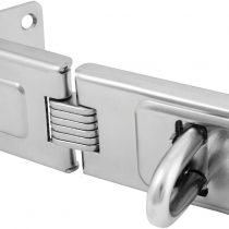 Master Lock 720EURD Heavy Duty Outdoor Door Padlock Single Hinge Hasp, 16 x 4.5 cm