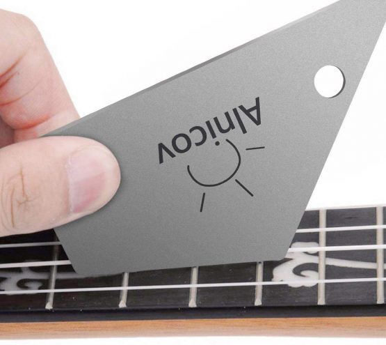 Alnicov Guitar Polish Tools Set, 1Pcs Guitar Fret Crowning File with 1Pcs Guitar Fret Rocker and 2Pcs Fingerboard Protectors for Acoustic Guitar, Electric Guitar, Luthier - Image 4