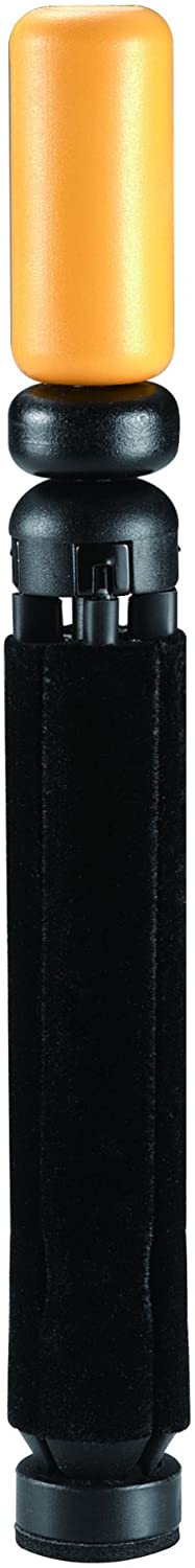 Hercules DS461B In-Foot Joint Flute Stand, Black & Yellow, 6.5 Inch - Image 2