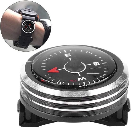 MAGT Diving Compass, Mini Lightweight Detachable Wrist Compass Aluminum Alloy Diving Compass for Survival Camping Outdoor Sports Tool Accessory