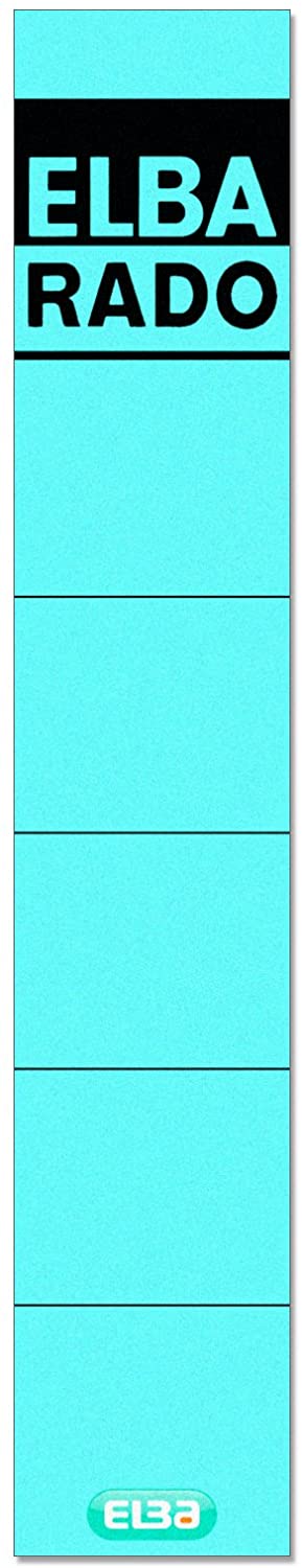 ELBA Rado 100420940 Spine Labels Pack of 10 Slim and Short Self-Adhesive Blue, 100420940 Rückenschilder Rado, schmal und kurz
