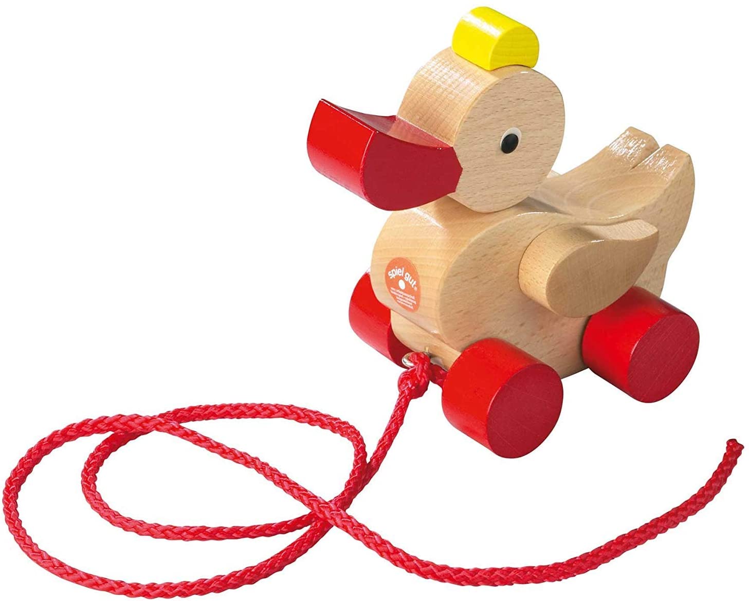 HABA Classic Duck Pull Toy for Toddlers, multicoloured