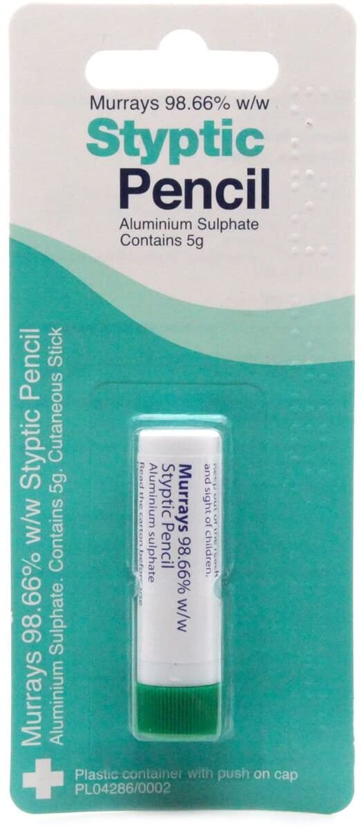 Safe & Sound Styptic Pencil. Stops bleeding from shaving and other minor cuts 7.5g, Black, 7.5 g (Pack of 1)