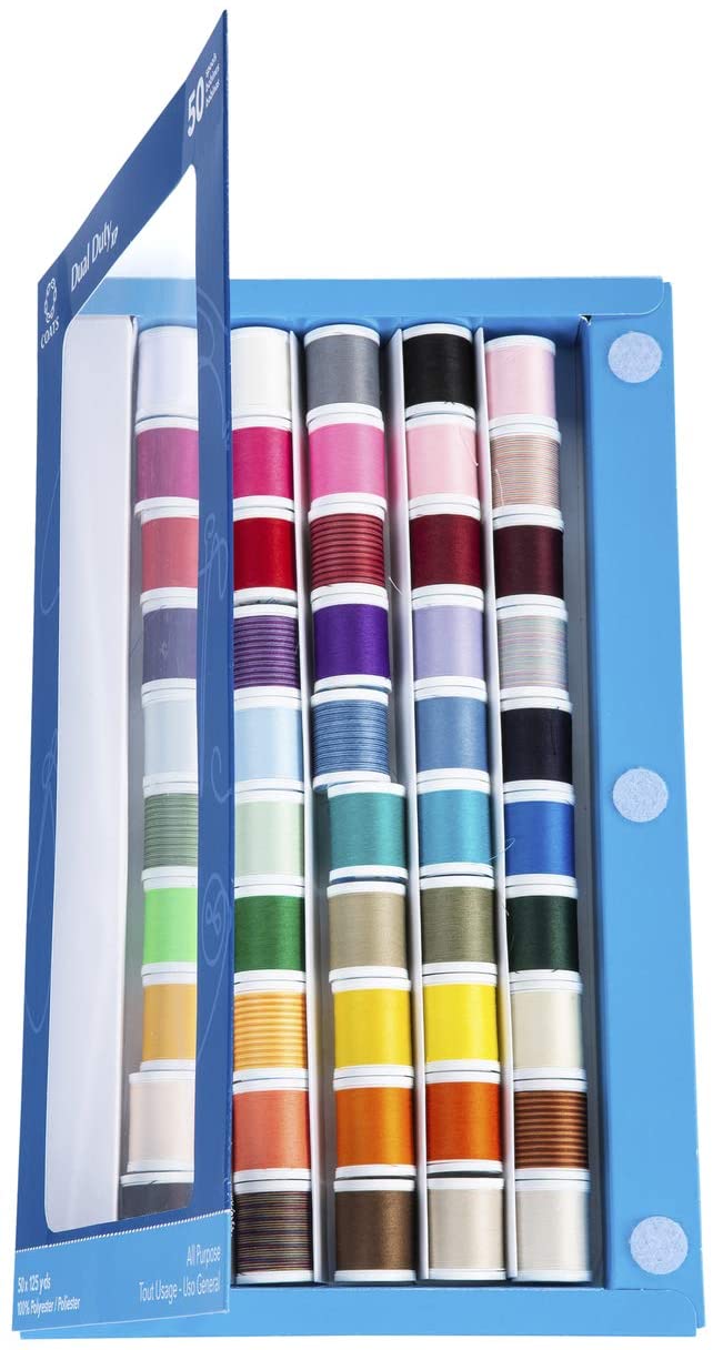 Coats: Thread & Zippers Dual Duty XP General Purpose Thread Assortment, Pack of 50, Purple - Image 4