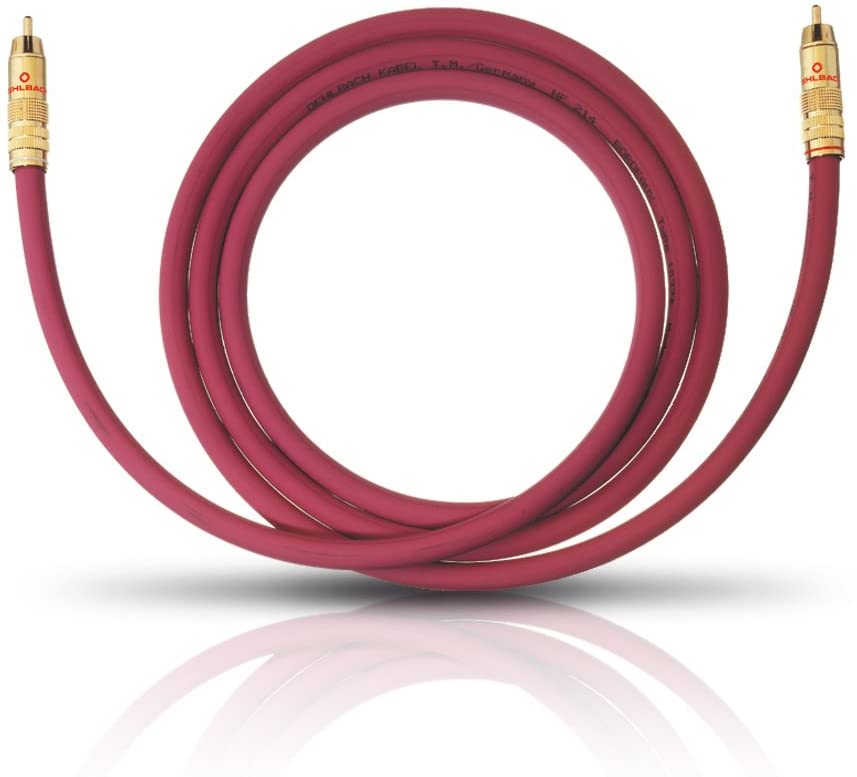 OEHLBACH NF 214 1x3m sub-woofer cable. 384 strands of silver plated OFC. Superb control of bass notes. Colour: Burgundy. STAR RATING : 4