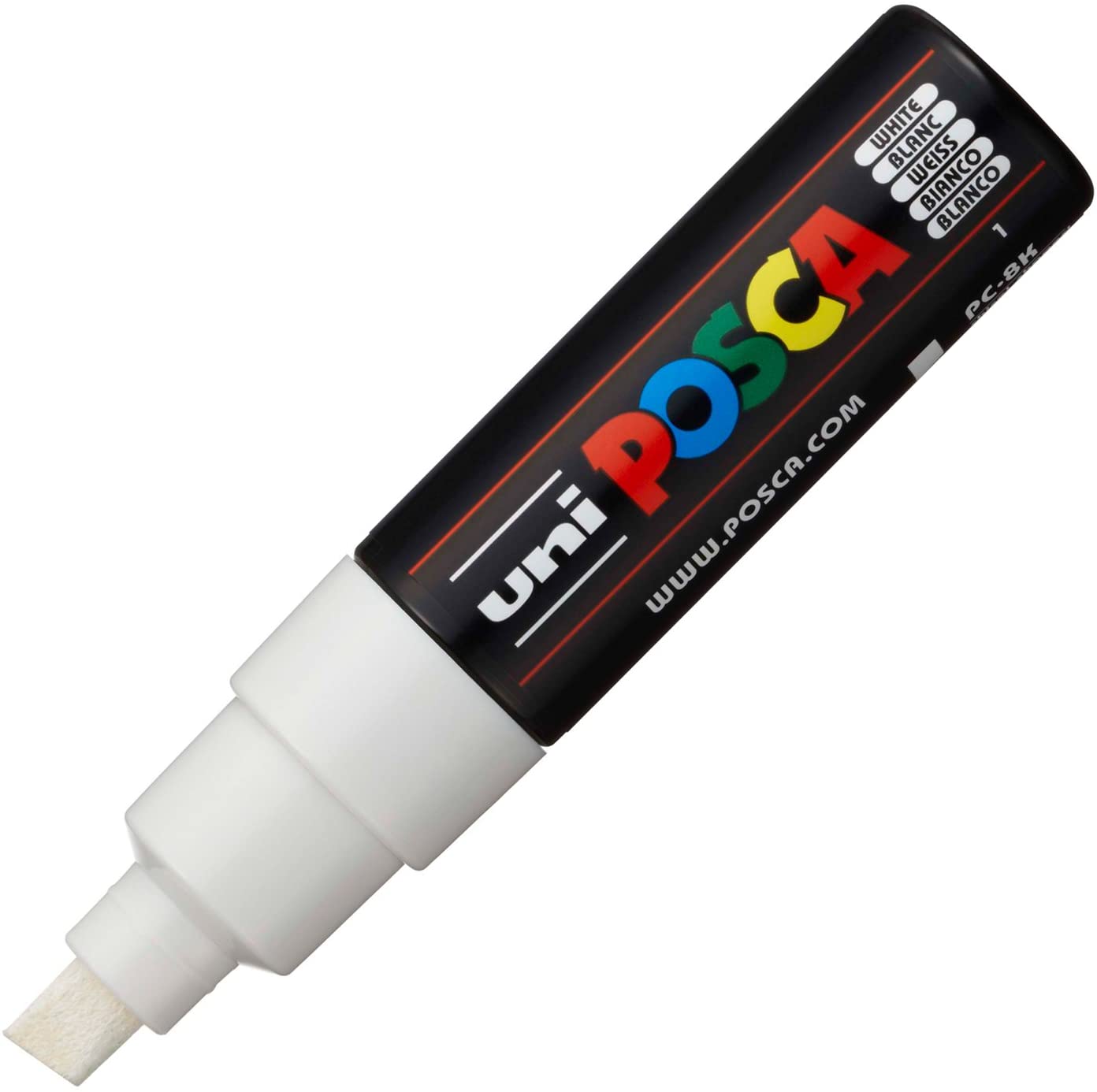 Uni-Ball Posca Broad Chisel Tip Marker – White – PC-8K – BigaMart