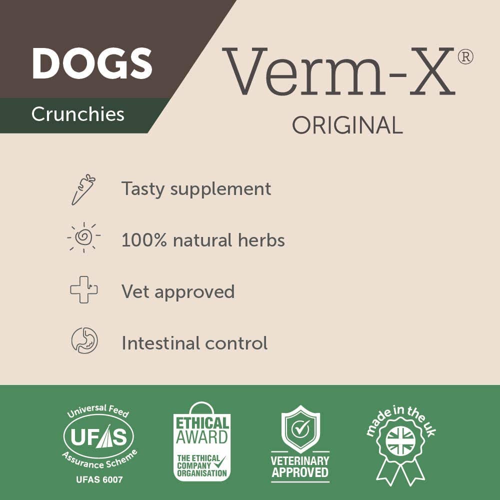Verm-X All Natural Dog Treat Supplement, Original Crunchies for Dogs Supports Intestinal Hygiene & Gut Vitality - Image 3