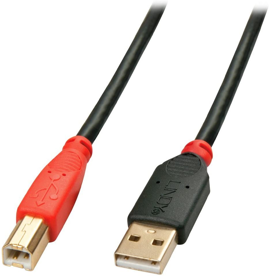 Lindy 15m Type A to B USB 2.0 Active Repeater Cable, Black