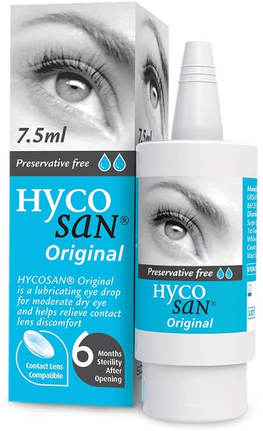 Hycosan Original, Preservative Free Eyedrops, Sodium Hyaluronate 0.1%