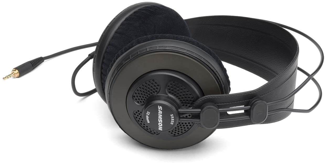 Samson SR850 Traditional Wired Headphones, Black m, Medium - Image 3