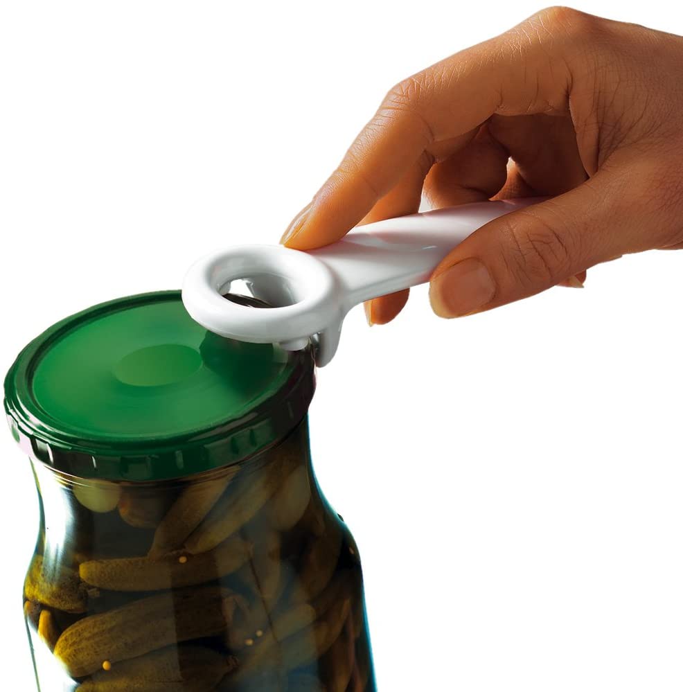 KitchenCraft Lever Action Jarkey Opener, White, 1 - Pack - Image 2