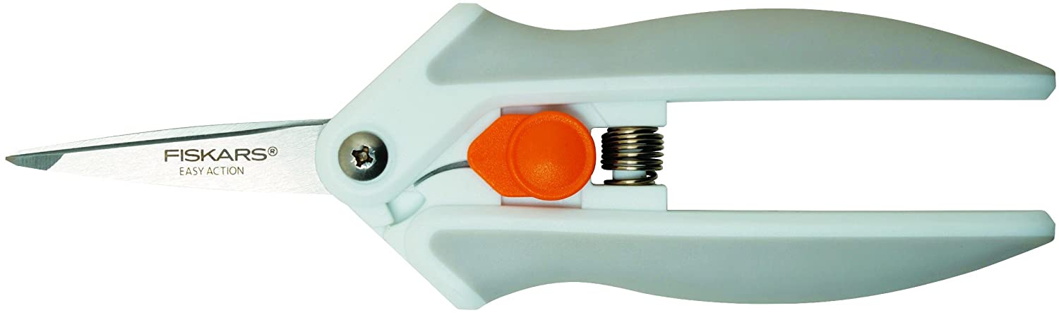 Fiskars Softouch Micro-Tip Scissors, White/Grey, Length 16 cm