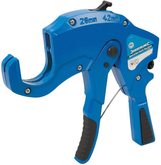 Silverline 633617 Quick Action Vinyl Pipe Cutter, 42 mm