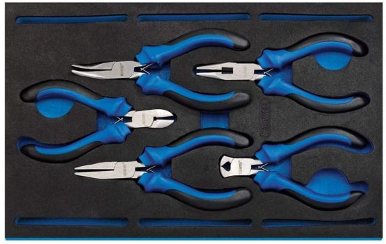 Draper 63215 Precision Plier 5 Piece Set in 1/4 Drawer Eva Insert Tray