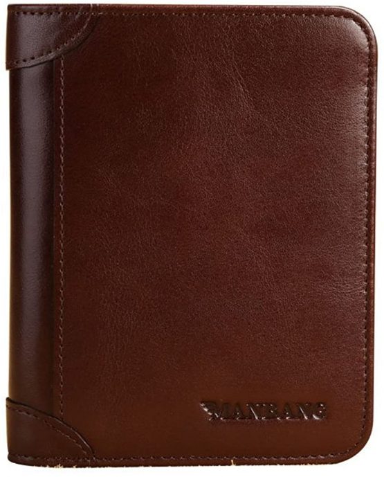 Men's Genuine Cowhide Wax Leather Extra Capacity Bifold Wallet - Image 2