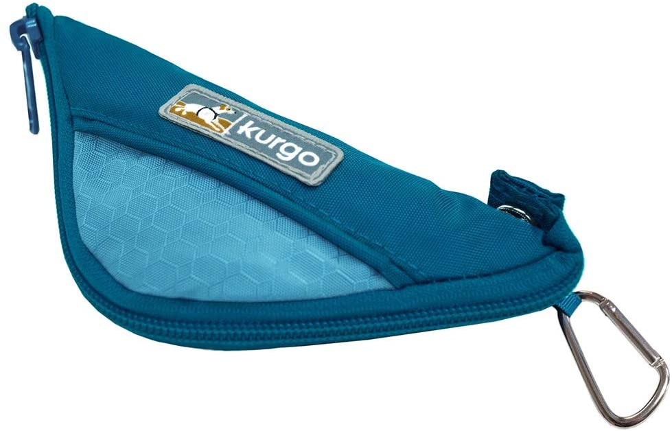 Kurgo Zippy Bowl, Collapsible Travel Dog Bowl for Food and Water with Carabiner BPA free, Holds 1.4L, Coastal Blue - Image 2