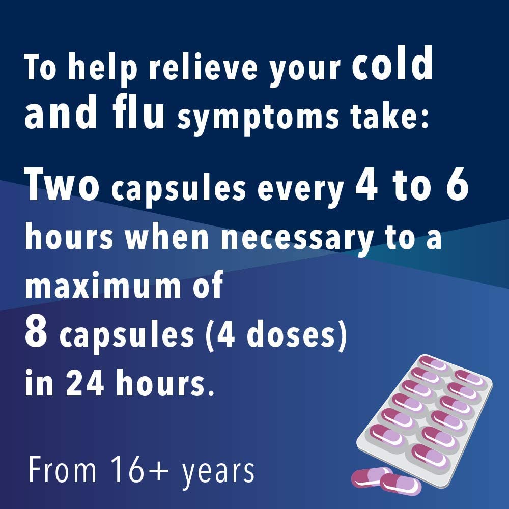 Benylin Cold & Flu Max Strength Capsules, 16 each, White, 16 Count (Pack of 1) - Image 3