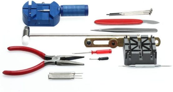 AKORD 16 pcs Deluxe watch opener tool kit repair pin Remover