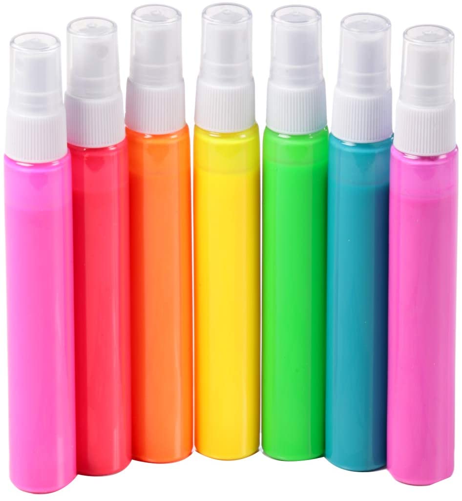 I Love To Create Tulip Mini fabric spray paint Neon 7pcs, Transparent, 24 ml (Pack of 7) - Image 2