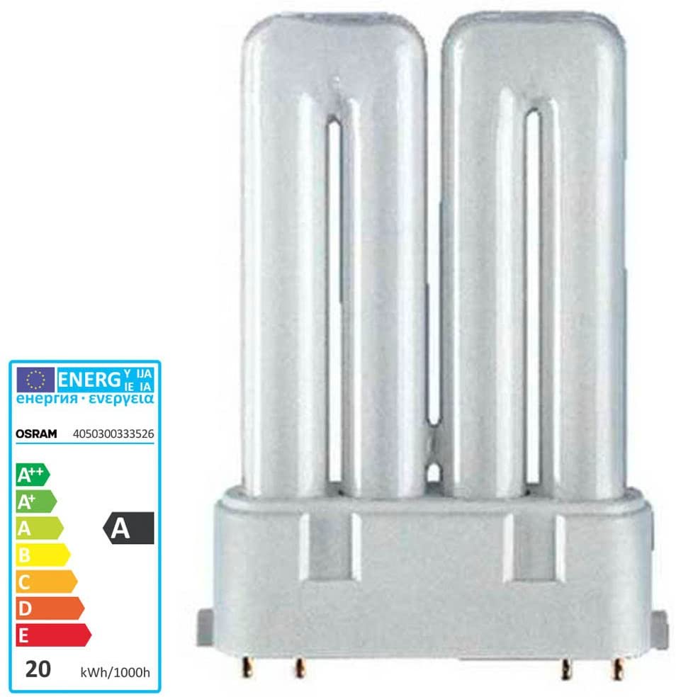 Osram 18 Watt Compact Fluorescent Light Dulux Lamp, White
