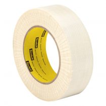 TapeCase 28 1.89" x 72yd White Acetate Cloth Tape, 8" Thick, 72" Length, 1.89" Width