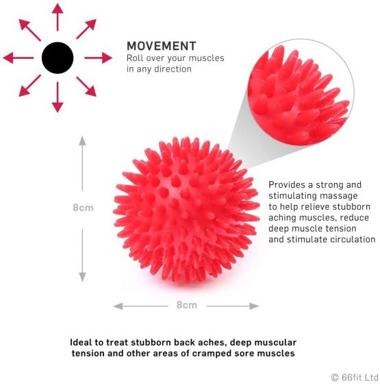 66fit 8cm Hard Spiky Massage Balls x 2pcs - Image 2