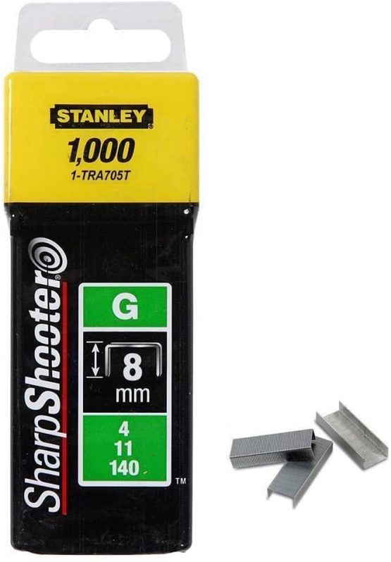 Stanley 1-TRA705T 8mm Heavy-Duty Staple (1000 Pieces)