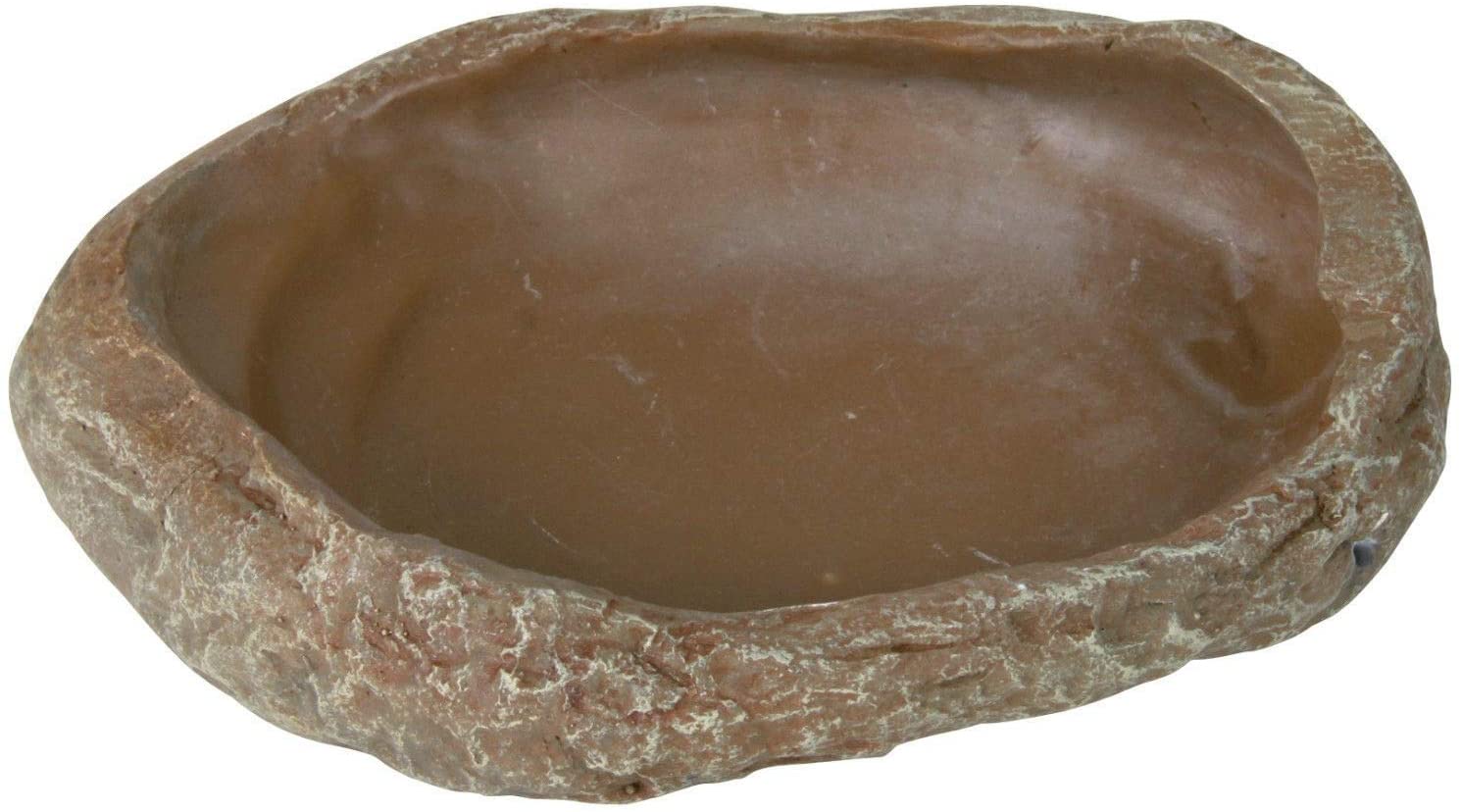 TRIXIE Reptile Steppe Rock Decoration Water and Food Bowl, 15 x 3.5 x 12 cm, Beige, 15 x 3.5 x 12 cm (Pack of 1)
