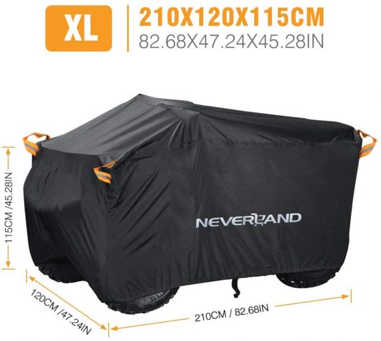 NEVERLAND ATV Quad Cover Outdoor Winterproof Waterproof Dust Rain UV Protection Universal 190T XXXL 256 * 110 * 120cm - Image 2