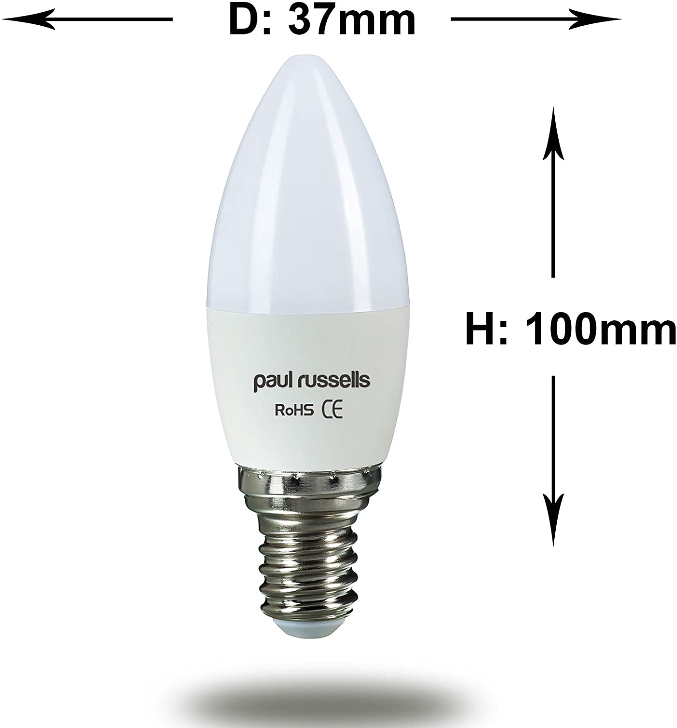 paul russells LED Light Small Edison Screw E14, 25watt Equivalent, 2.5W 250LM LED Bulbs, 2700K Warm White Lamps - Image 4