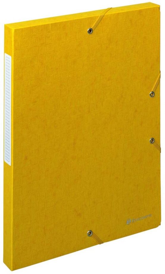 Exacompta Scotten Filing Box, 600 gsm, 25 mm Spine, A4 - Yellow
