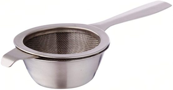 Sunnex 11109 S/ST Tea Strainer and Bowl, 2" Wide x 5 1/2" Long
