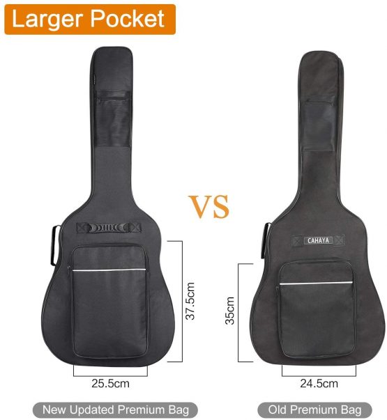 CAHAYA Guitar Bag Acoustic Guitar Gig Bag 40 41 42 Inch Guitar Case Premium Version 12mm Sponge Padded, CY0149 - Image 4