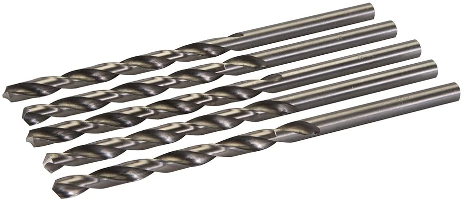 Silverline 763551 Metric HSS-R Long Series Bits 5pk 8.0 x 165 mm, 8.0 X 165mm, 8.0 x 165mm