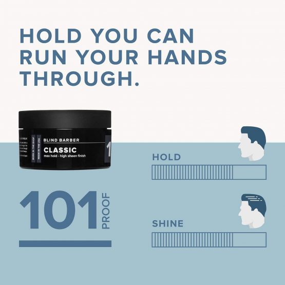 Blind Barber 101 Classic Pomade: Professional Hair Styling Product Max-Hold High-Sheen Finish (70g) BB5113 - Image 3
