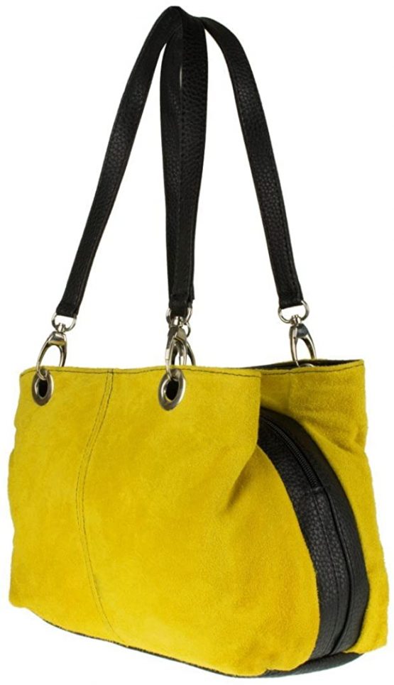 Girly Handbags Italian Suede Leather Shoulder Bag - Image 2
