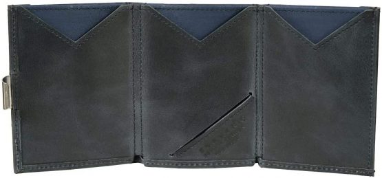 EXENTRI Leather Trifold Wallet - RFID Blocking w/Stainless Steel Locking Clip - Image 3