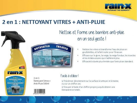 Rain-X 1830048 88197500 2-in-1 Glass Cleaner Plus Rain Repellent 500 ml - Image 2
