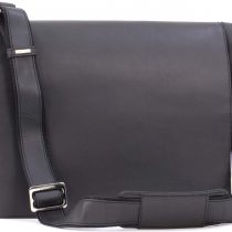 VISCONTI - Laptop Messenger Shoulder Bag - 13 to 14 Inch Laptop Bag - Hunter Leather - Office Work Organiser Bag - Multiple Pockets - 18548 - HARVARD - Black